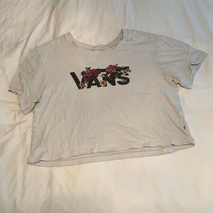white vans crop top